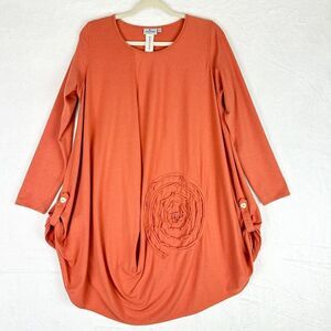 Cheyenne Lagenlook Tunic Top Size Small/Medium Cotton Modal Long Sleeve